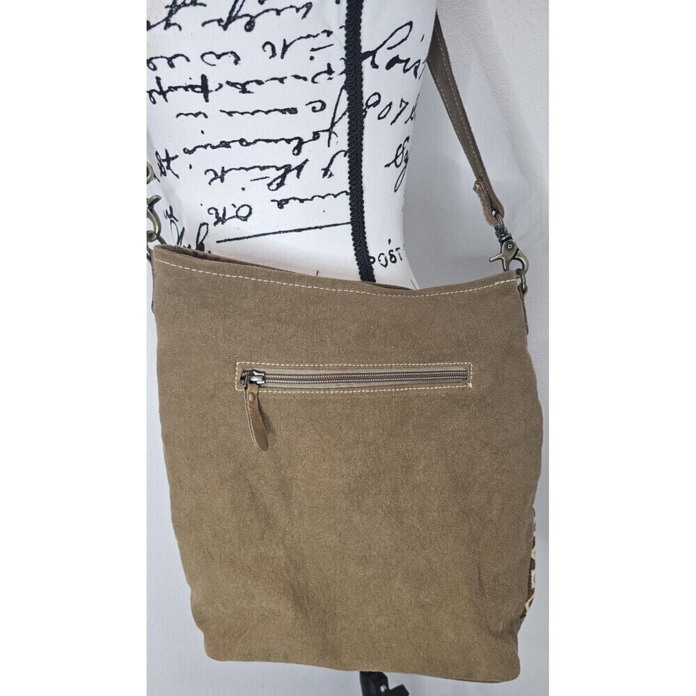 Myra Bag Womens Talia Range Canvas Leather Tribal Crossbody Shoulder Purse NEW - Picture 6 of 13